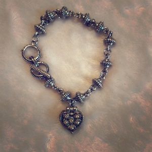 Heart shaped locket silver beautiful bracelet